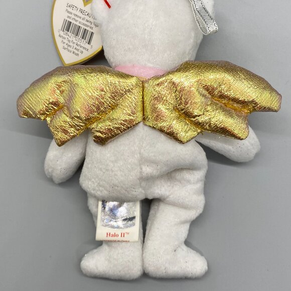 Ty Jingle Beanies Angel Bears Ornaments 2001 Halo 2002 Halo II 2003 Herald - Picture 3 of 16